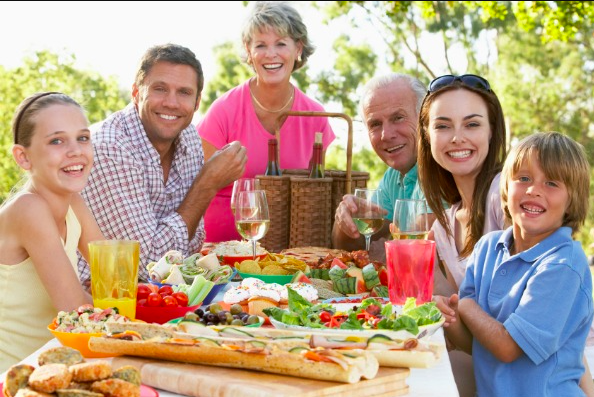 Picture of family having a picnic